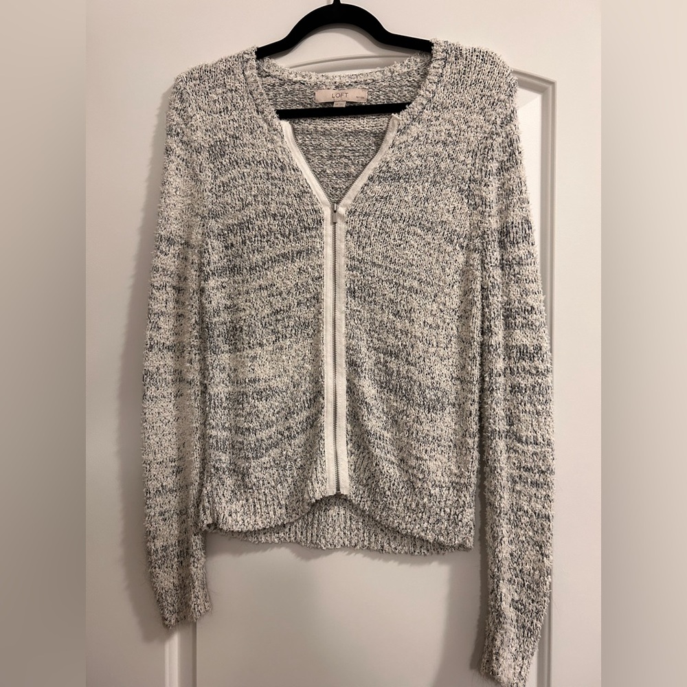 LOFT zipper cardigan